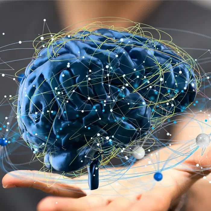 Blue brain graphic